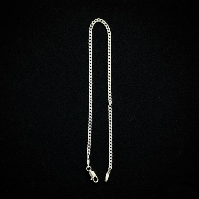 Pulseira Grumet Slim Masculina em Prata 925 4 mm | SVAL