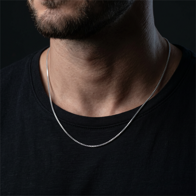 Corrente Veneziana Masculina em Prata 925 1 mm | SVAL