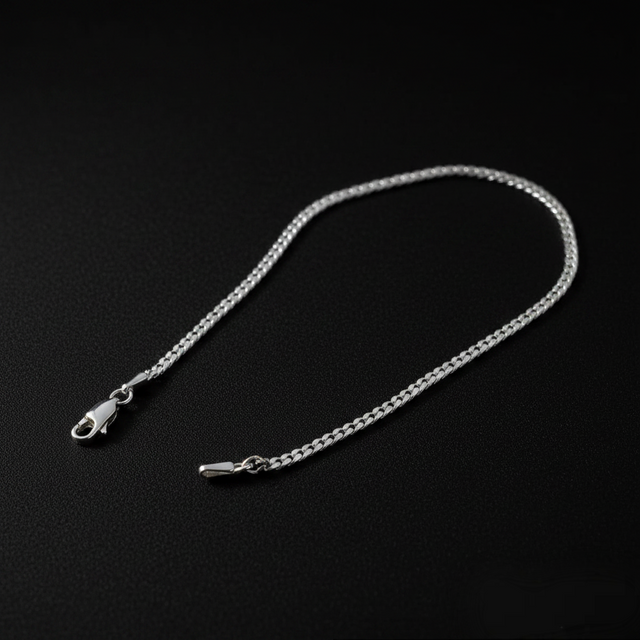 Pulseira Grumet Slim Masculina em Prata 925 4 mm | SVAL